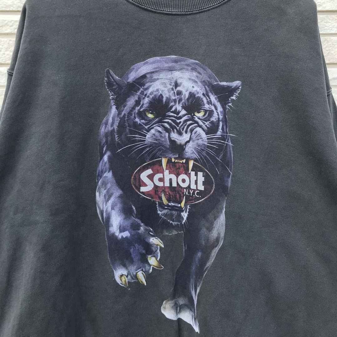 Schott スウェット M チャコール ジャガー 782-4232017 - メルカリ