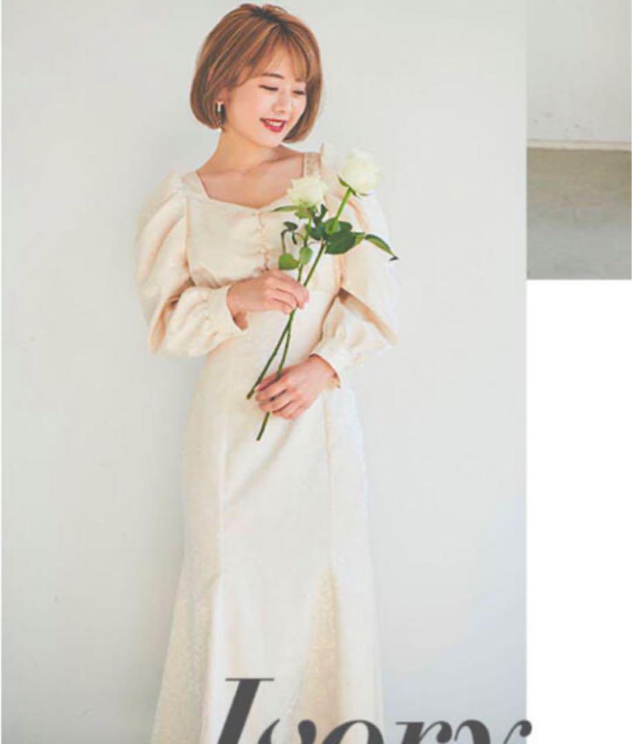 にたまご×dazzlin シャイニーマーメイドワンピース アイボリー サイズＭ