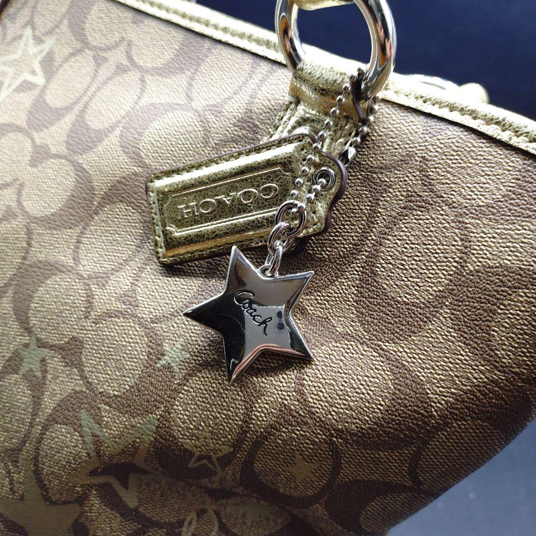 【楽天カード分割】 ⭐️美品⭐️ チャーム スター ヘリテージ トートバッグ COACH バッグ