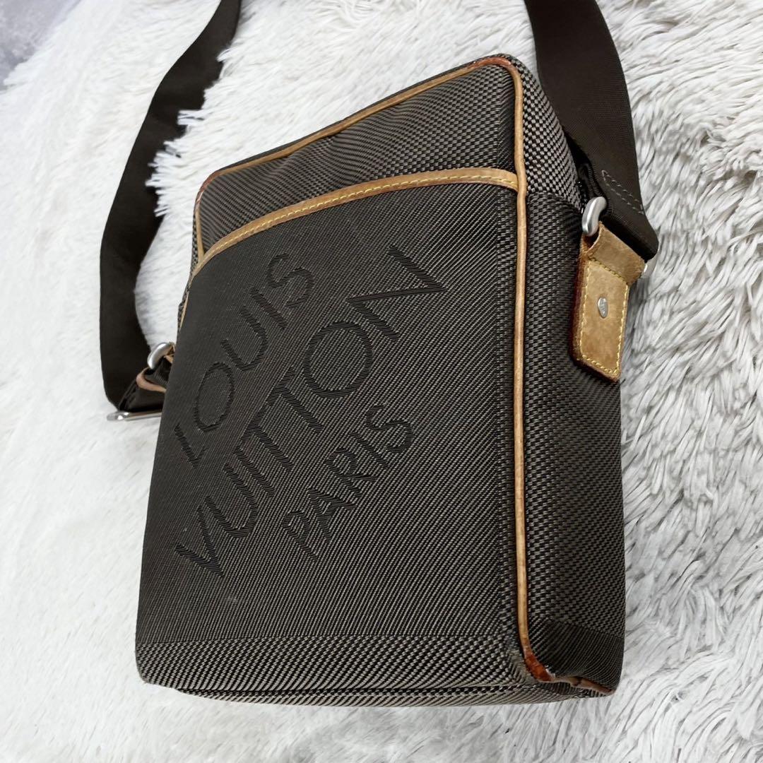 美品 ルイヴィトン キャンバス ショルダーバッグ ダミエ ジェアン シタダン 茶 画像5