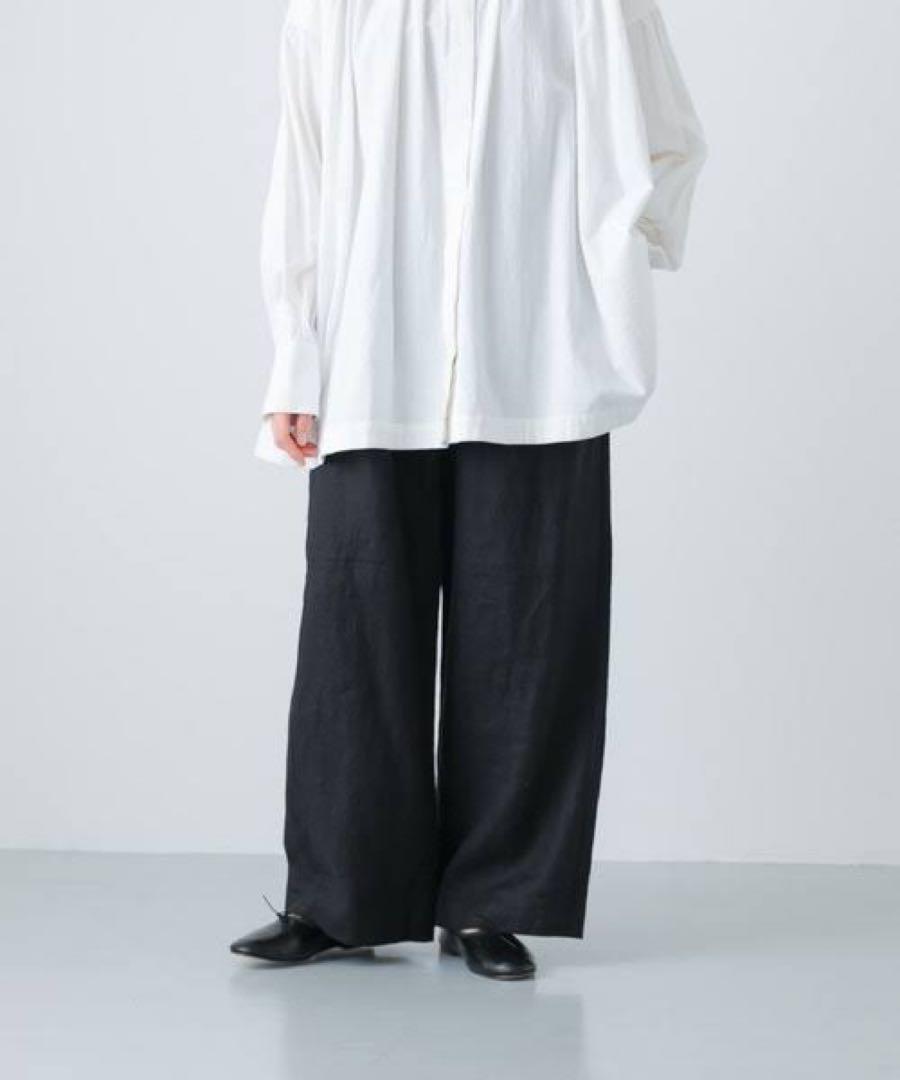 新品　かぐれ　リネンイージーパンツ