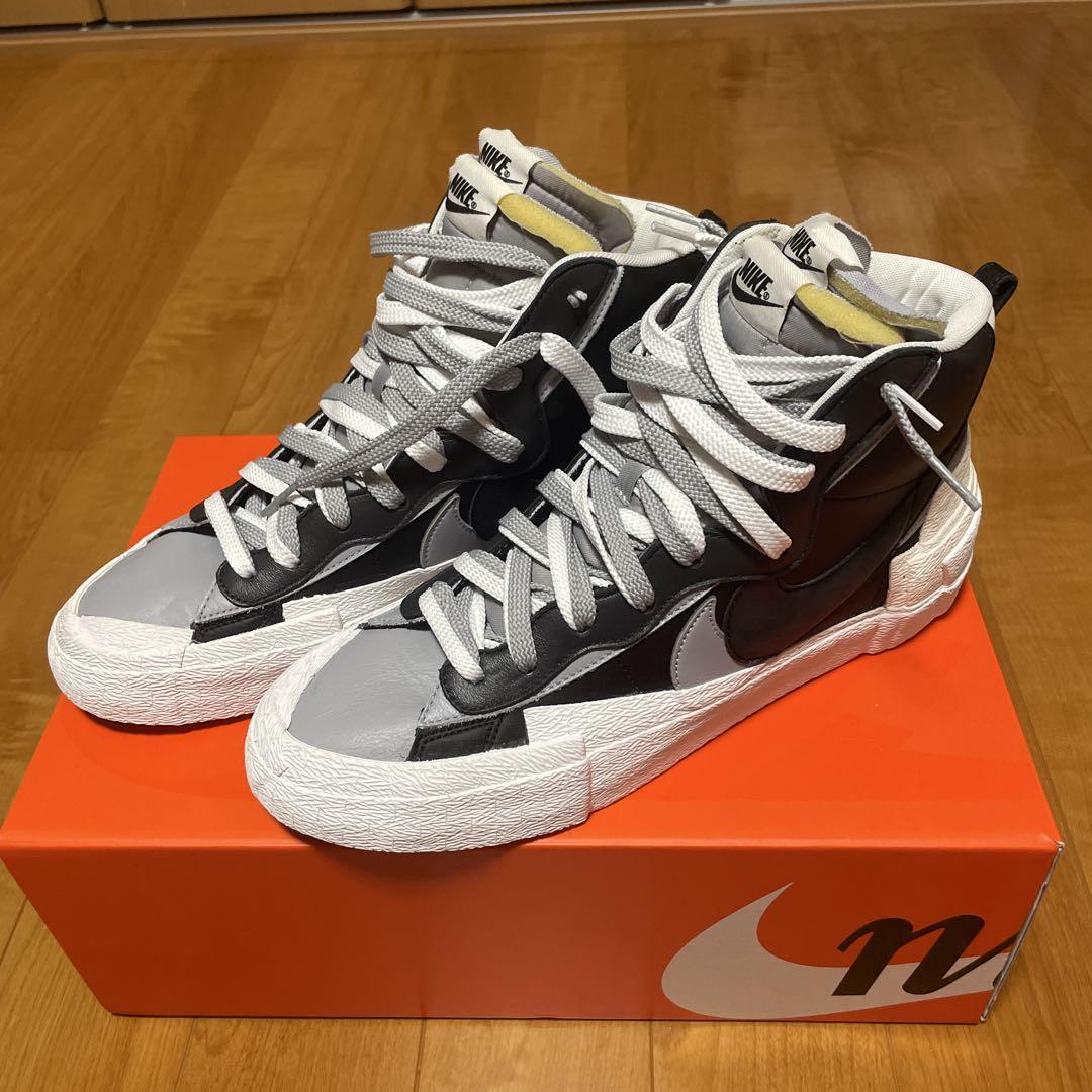 sacai×NIKE BLAZER BLACK/WOLF GREY/WHITE