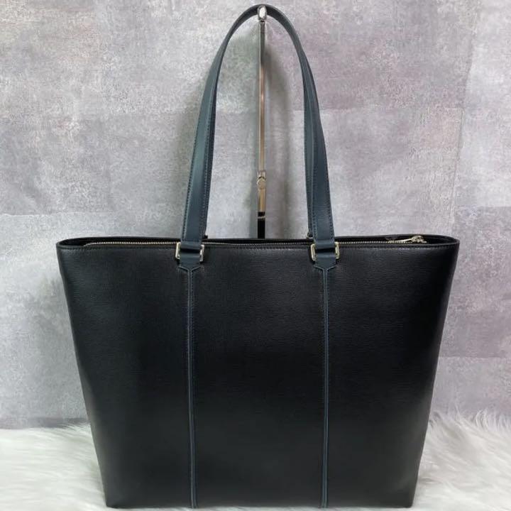 定番正規品 美品 カラーインセットハンドルトートバッグ A4可 黒 yU430-m93686366479 Paul Smith 豊富な安い