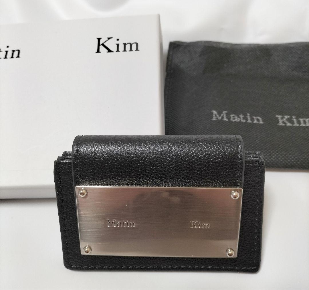 【着後レビューで 送料無料】 Matin Kim マーティンキム カードケース 名刺 ミニ財布 ブラック 小物