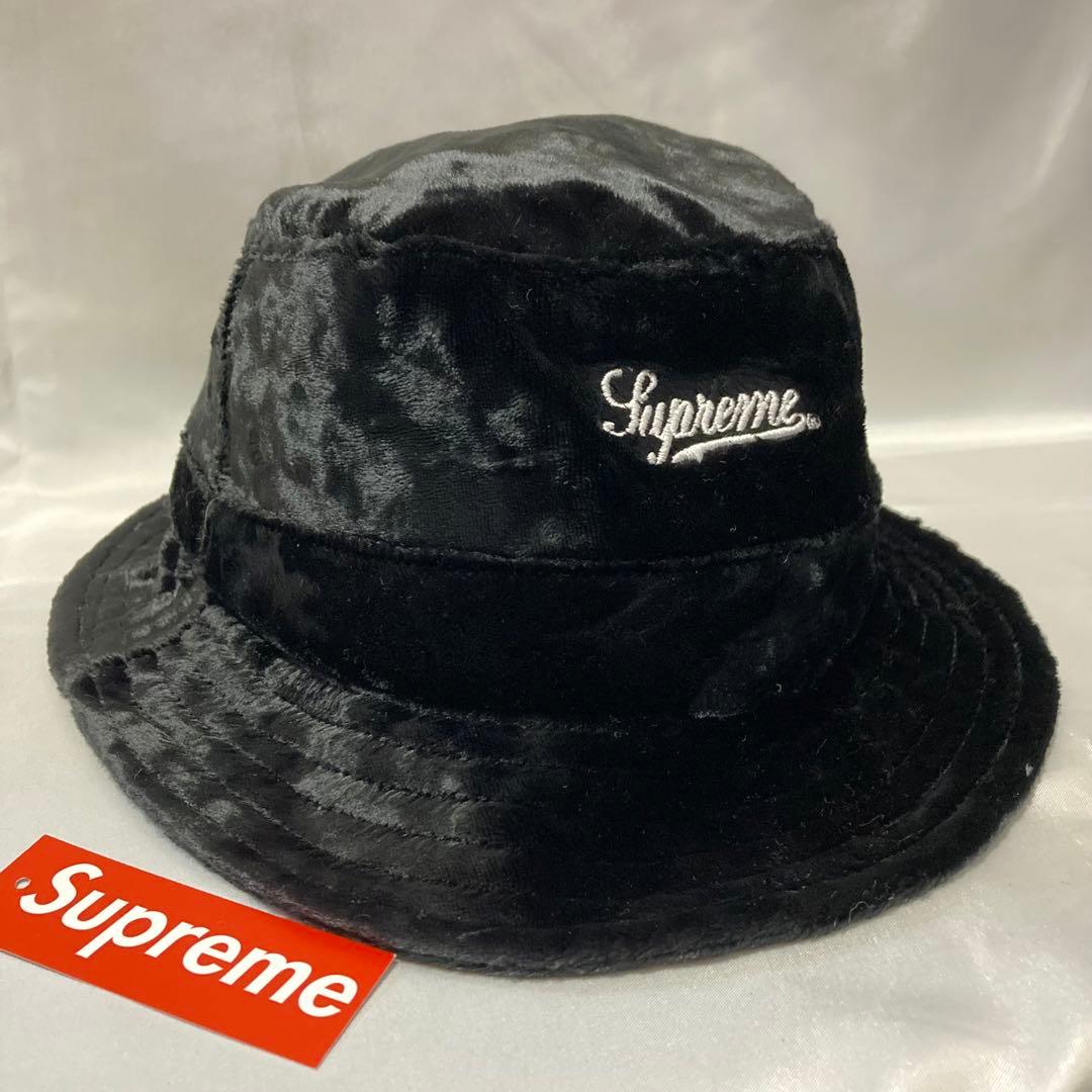 新しいスタイル Velvet Crushed Supreme Crusher ハット M/L 黒 ハット