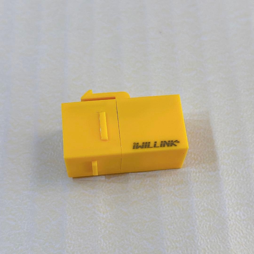 RJ45 Cat6 キーストーンカプラー LAN ケーブル用 中継コネクタ 黄 RJ45 Cat6 キーストーンカプラー LAN ケーブル用 中継コネクタ 黄