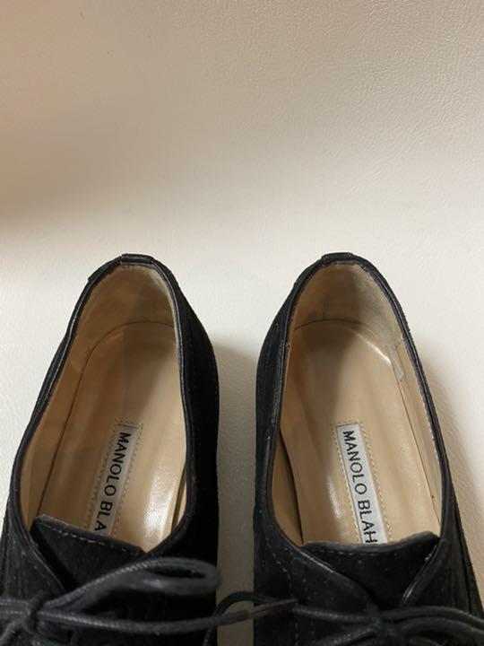 ※最終価格※【美品】MANOLO BLAHNIK スエード レースアップシューズ
