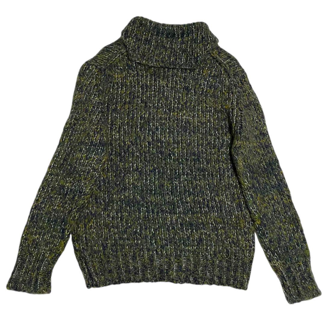 美品　kolor　カラー　モヘヤライク　ショールカラー　イカリボタン　ニット