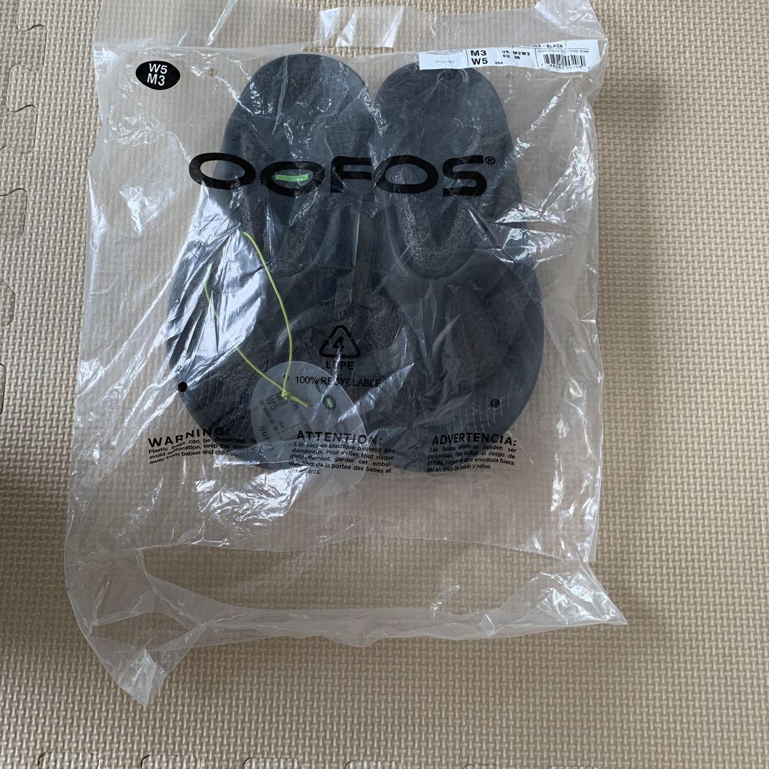 黒M3美品OOFOS ビーチサンダル ジ ムブラック リカバリーシューズ
