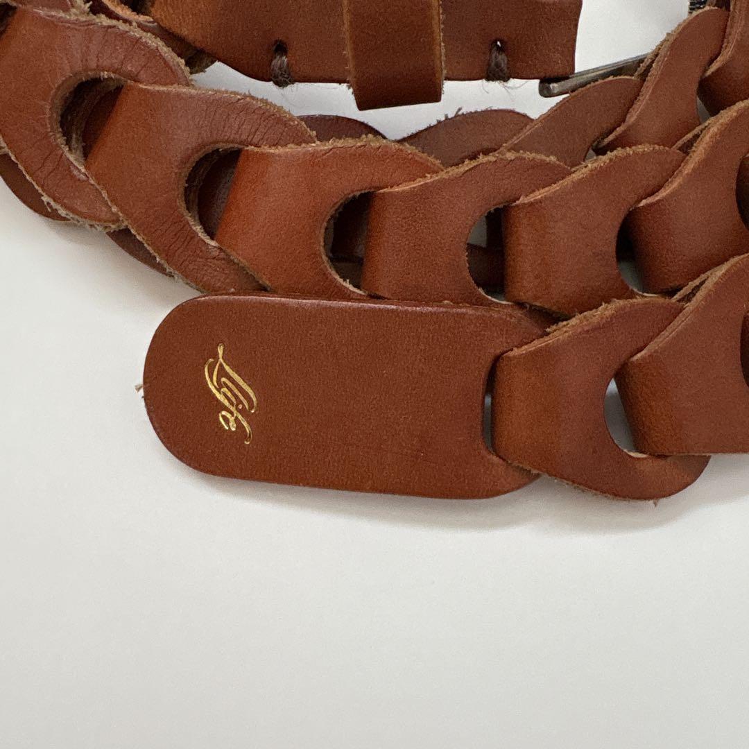 【最安値】Llife LEATHER CHAIN BELT
