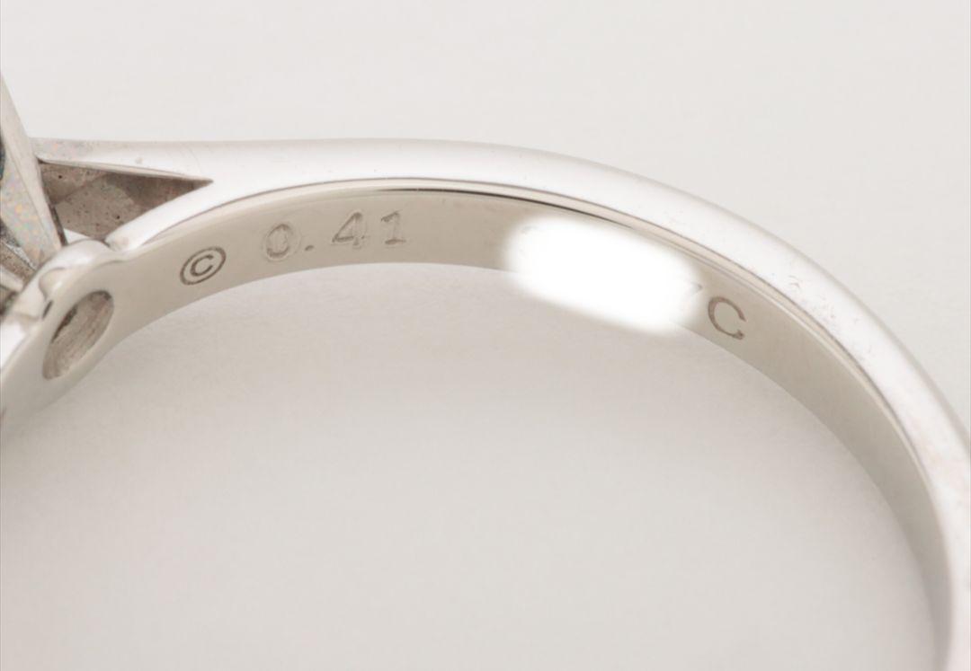 カルティエ ソリテール1895 ダイヤリング 0.41ct/H/VS2/EX