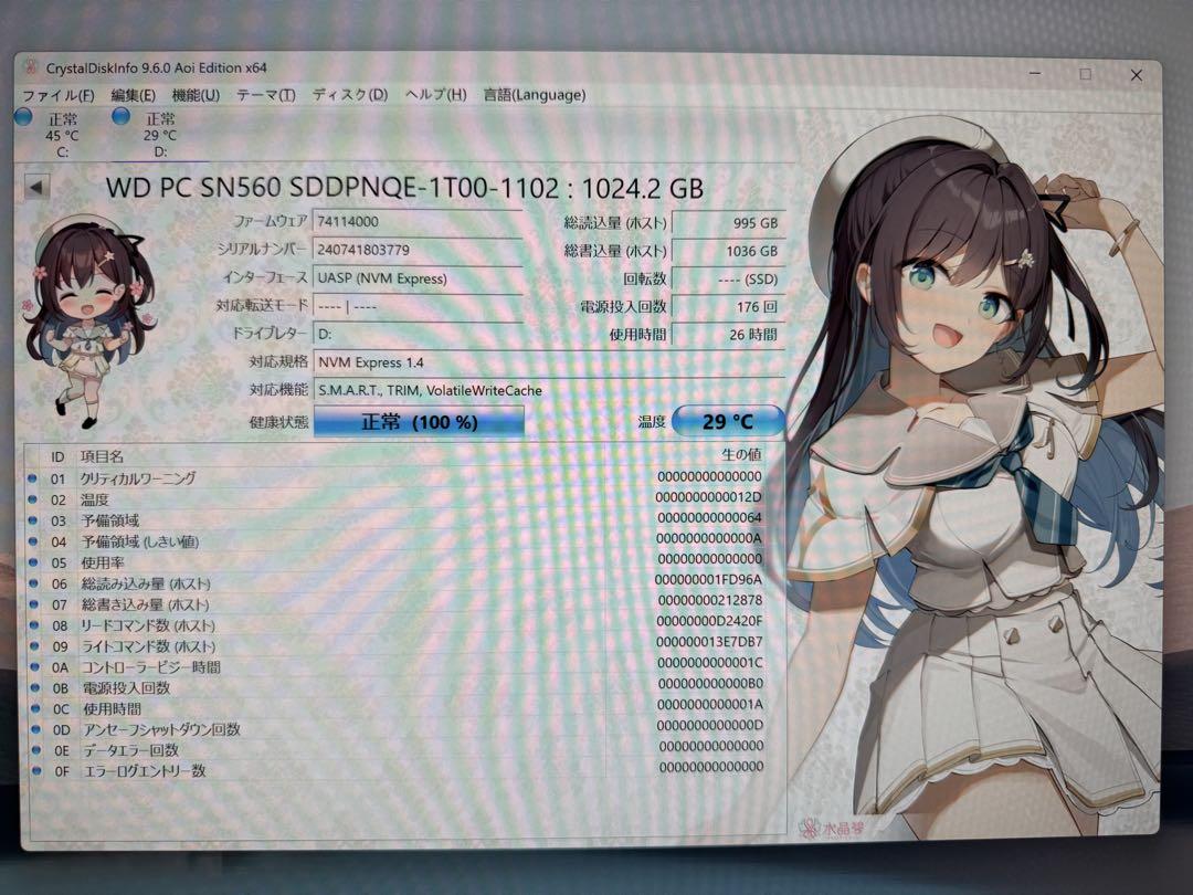 その他 Western Digital SN560 1024GB SSD