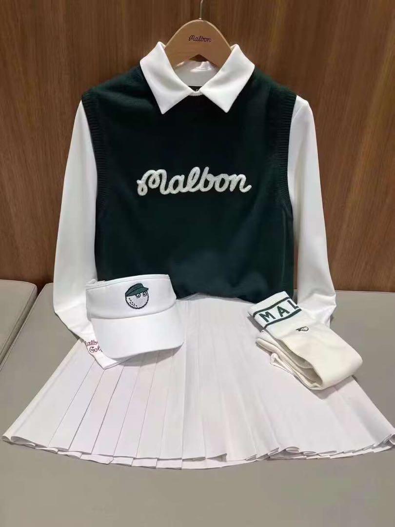 マルボンゴルフ レディース ウェア ノースリーブ ベスト Malbon 春秋