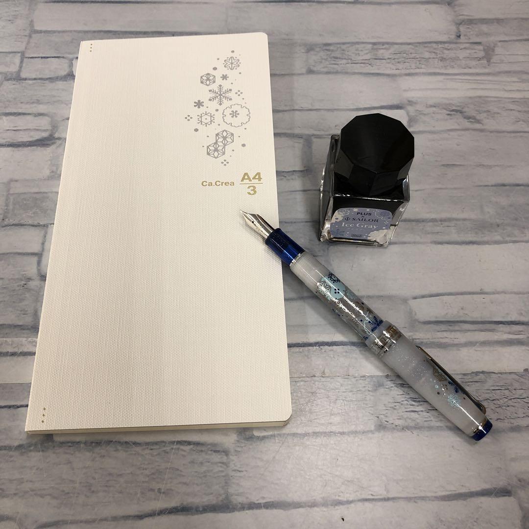 k781 美品PLUS×SAILORコラボ 万年筆とインクメモ帳付きセット