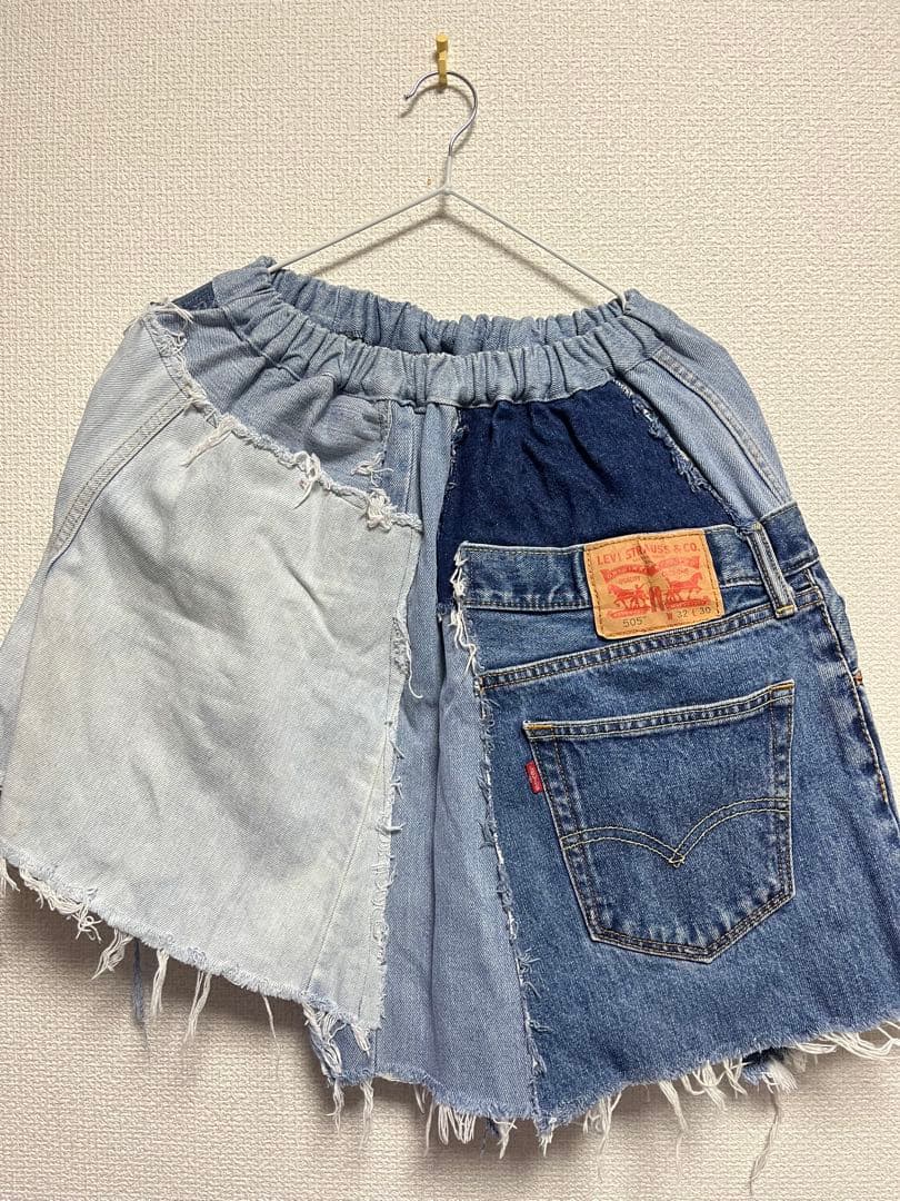 LEVI’S パッチワークデニムスカートFREE SIZE・Levi's