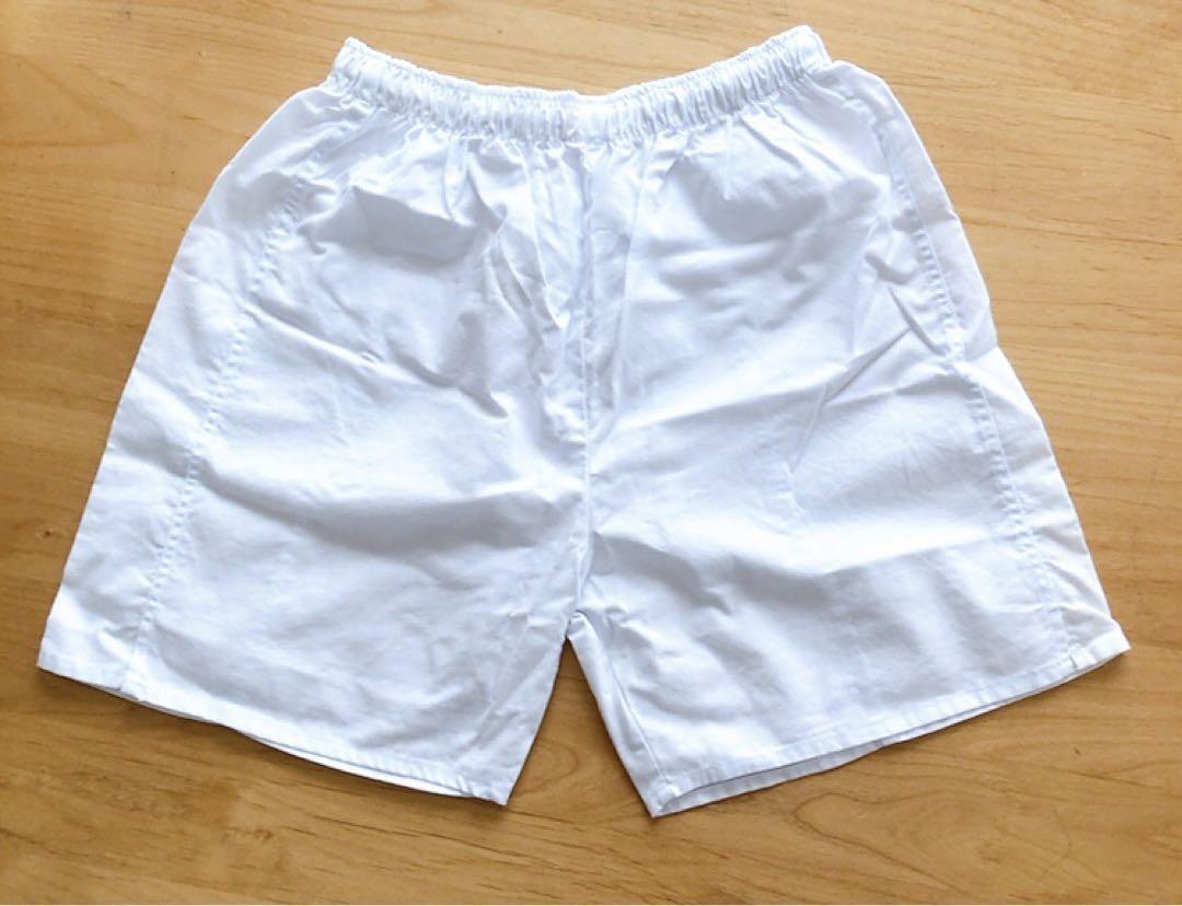 祭パンツ ショートパンツ 白 M 大人用 祭り 神輿 お囃子