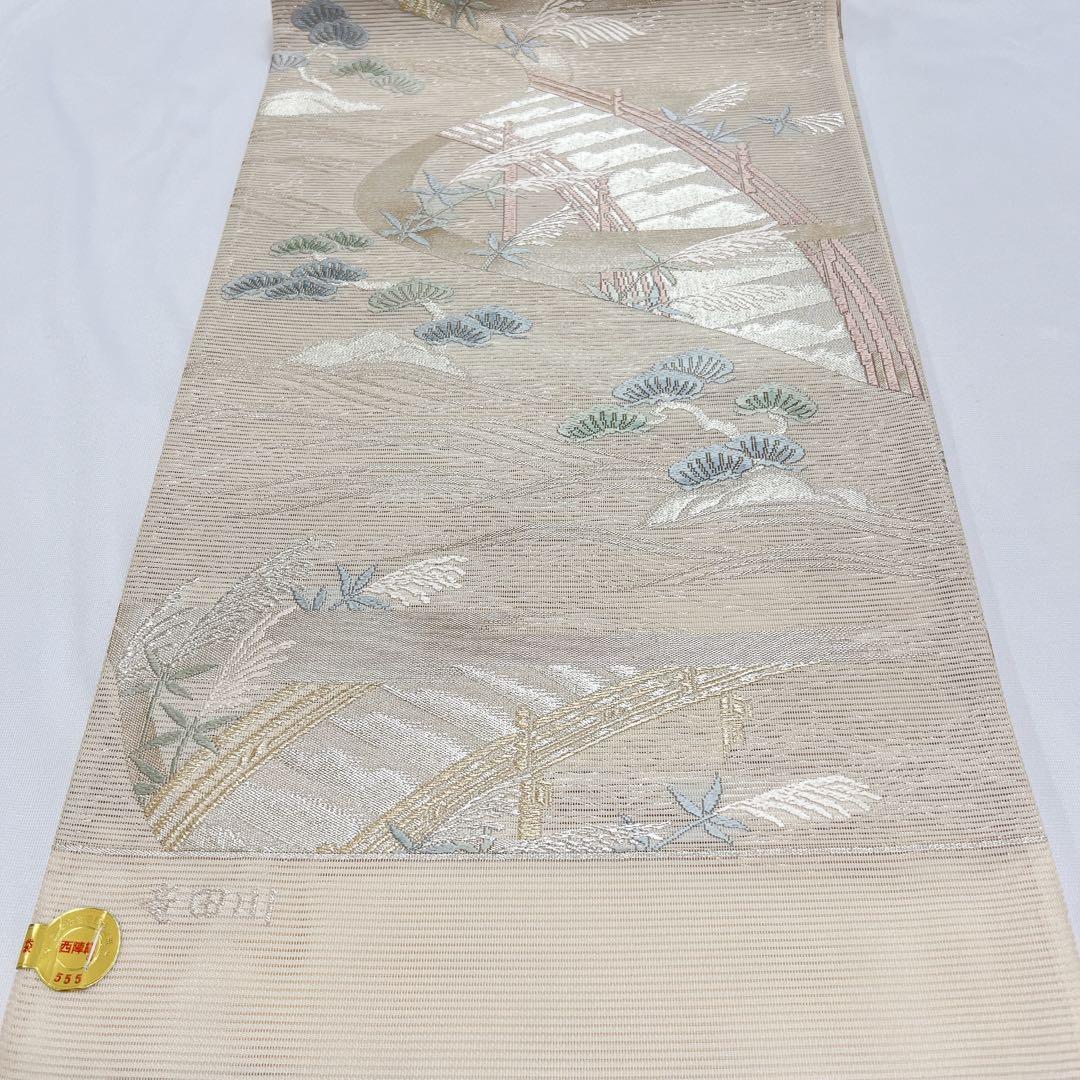 夏用袋帯 絽 架け橋に植物模様織り出し袋帯 着物 最安値挑戦中! www