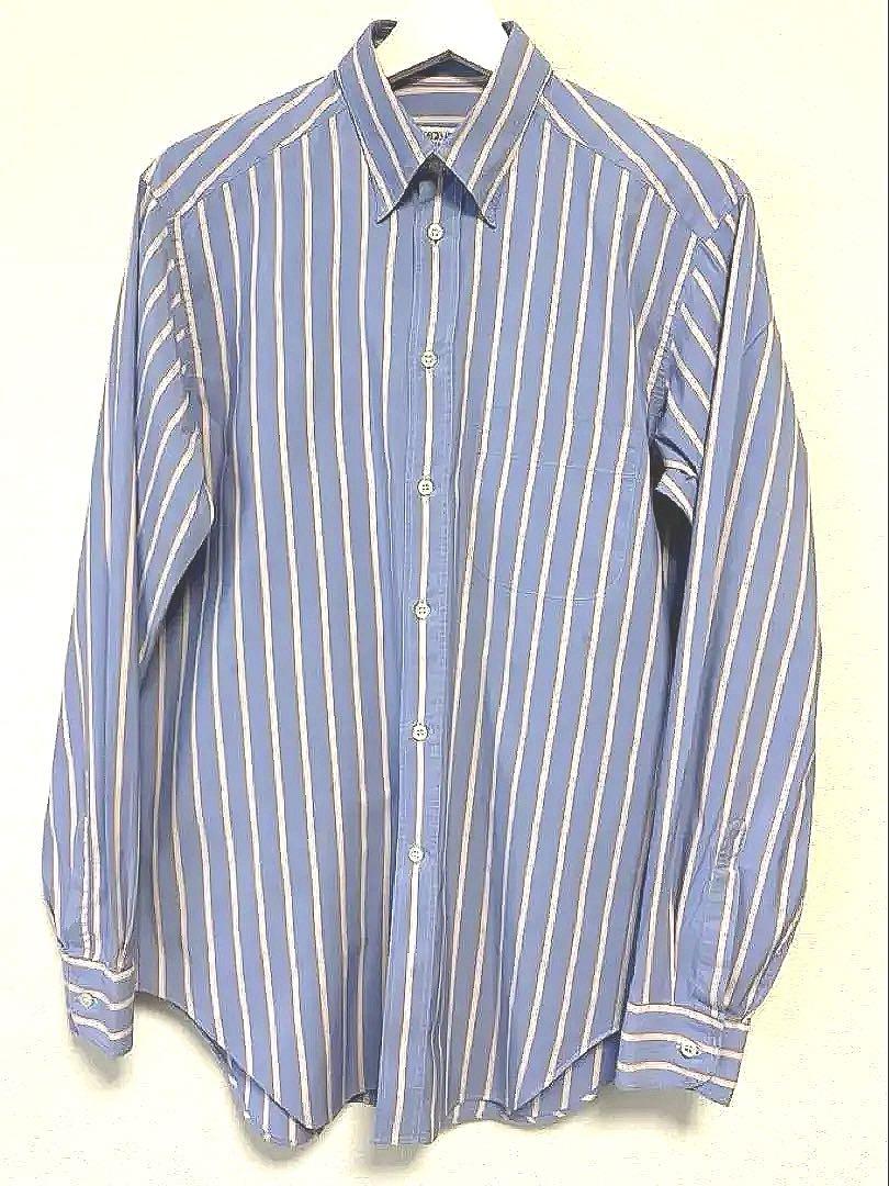 80s Giorgio Armani 長袖シャツ ストライプ