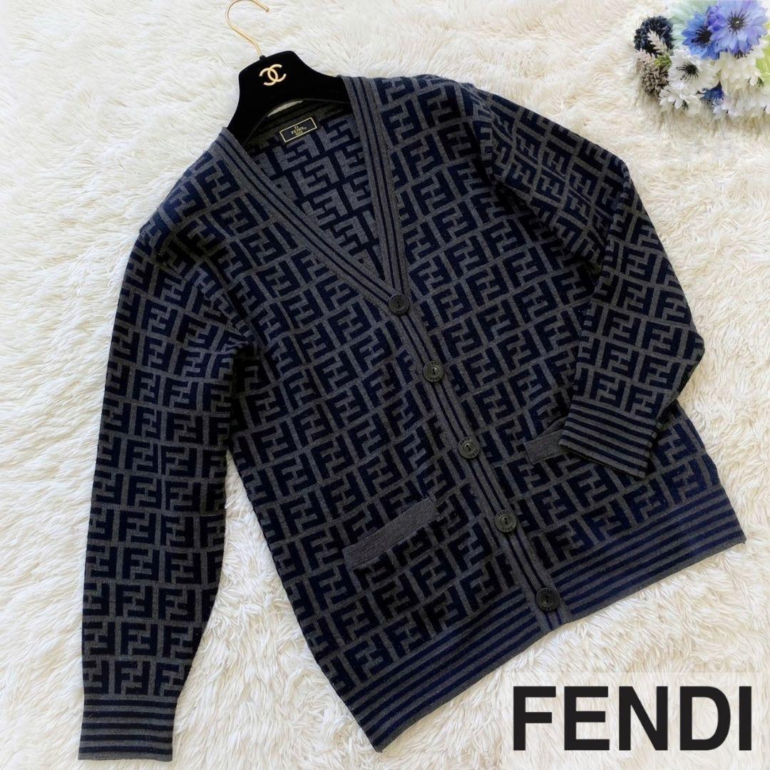 豪華 希少☆FENDI FENDI フェンディ シアー カーディガン シャツ