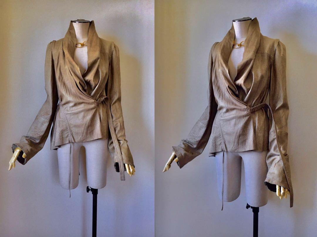 GIANFRANCO FERRE Nubuck Leather Jacket 革