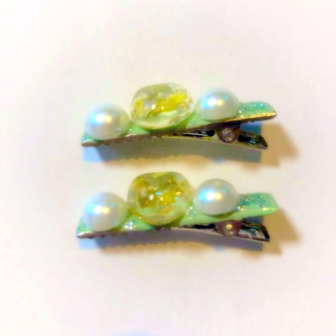 レジン ヘアピンクリップ 2個セット メルカリ