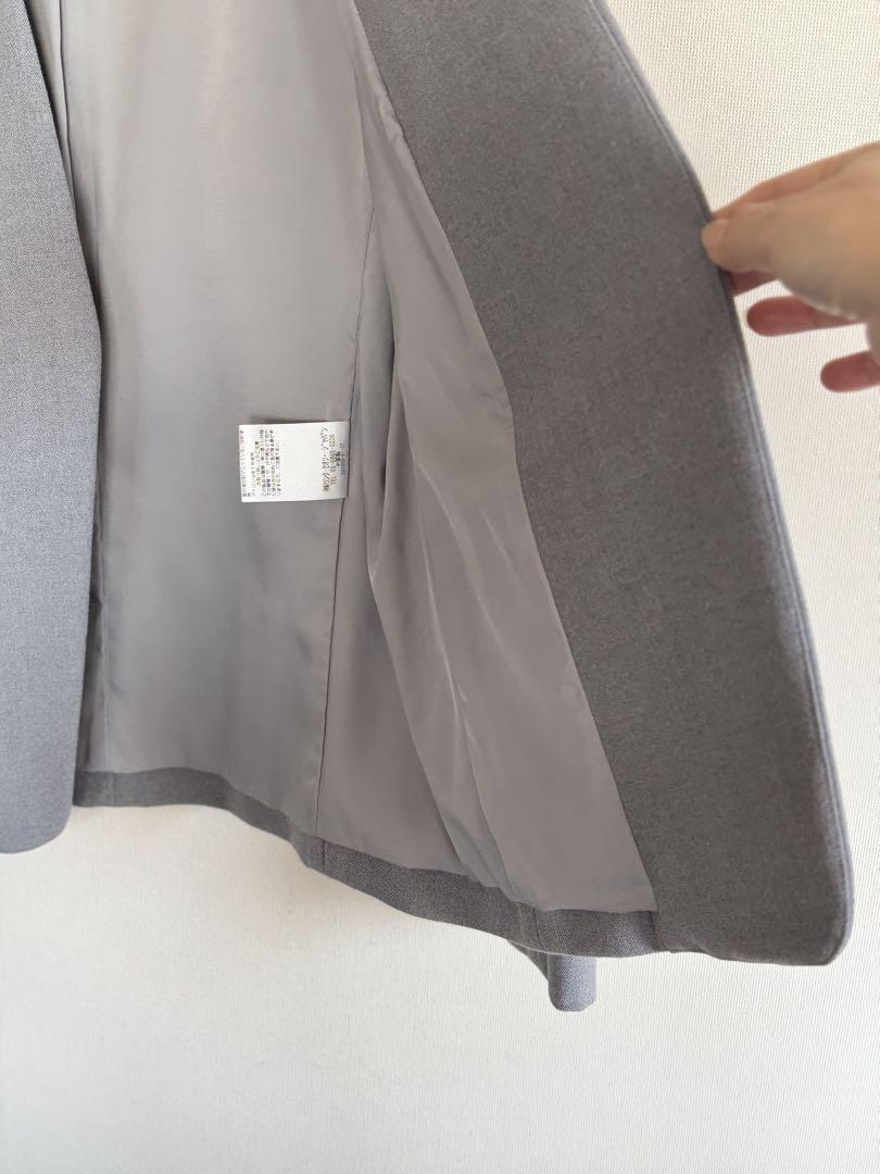 【美品✨】PLST ノーカラージャケット グレー　L PLST 「PLST」 ノーカラージャケット L グレー レディース