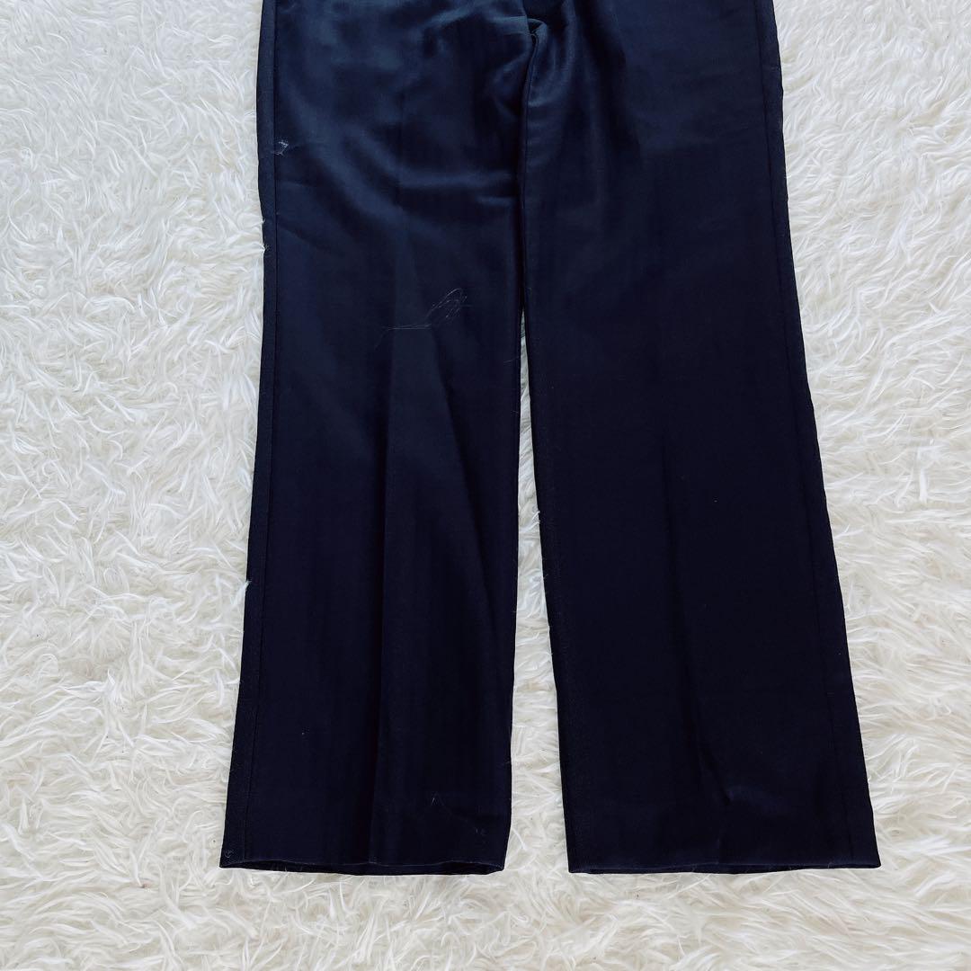 【LANVIN en Bleu】スーツ ストライプ ネイビー ウール 50サイズ