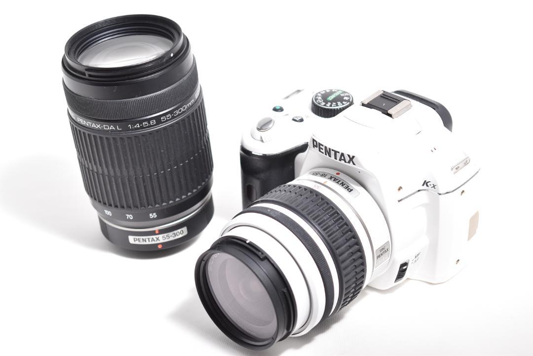 PENTAX K-x ダブルズーム 女性に人気のホワイト 通常便なら送料無料 ファッション通販 【特別価格】ペンタックス k-x ダブルズームレンズキット デジタルカメラ