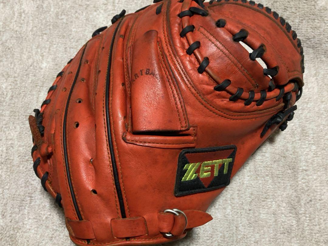 キャッチャーミット　矢野モデル　zett グローブ　グラブ　ミット　野球　革製