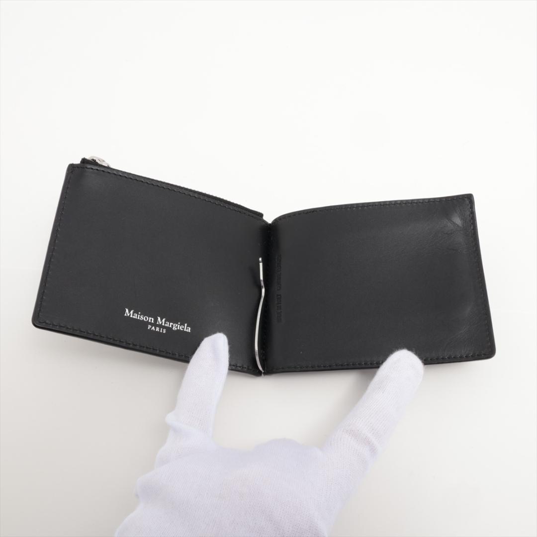 Margiela メゾン マルジェラ 4ステッチ レザー マネークリップ 黒