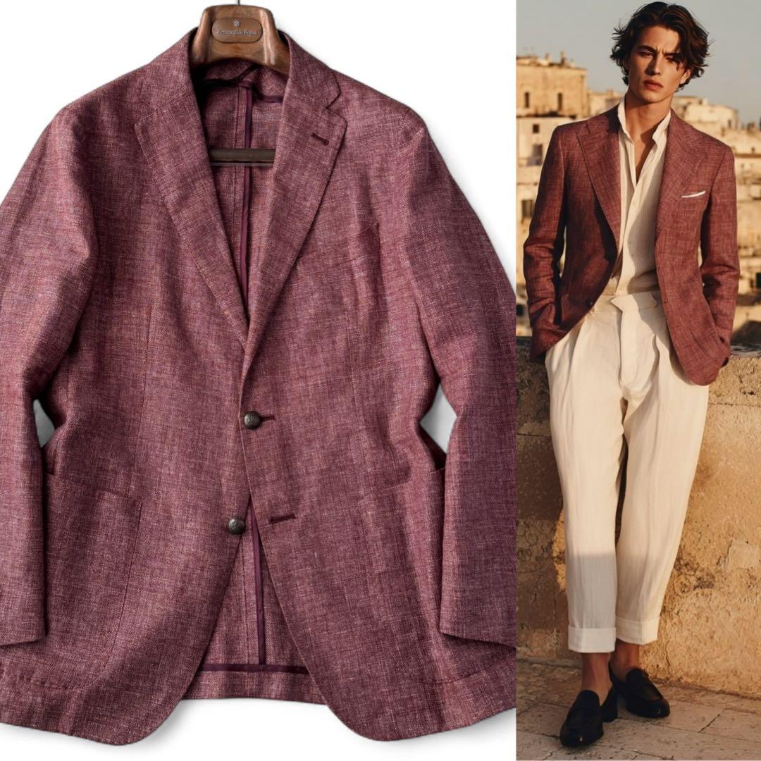 TAGLIATORE タリアトーレ レダ 社 テーラード ジャケット 麻 L程