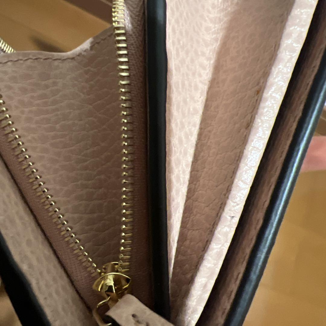 最終値下げ❣️GUCCI 二つ折り財布 ピンク レザー