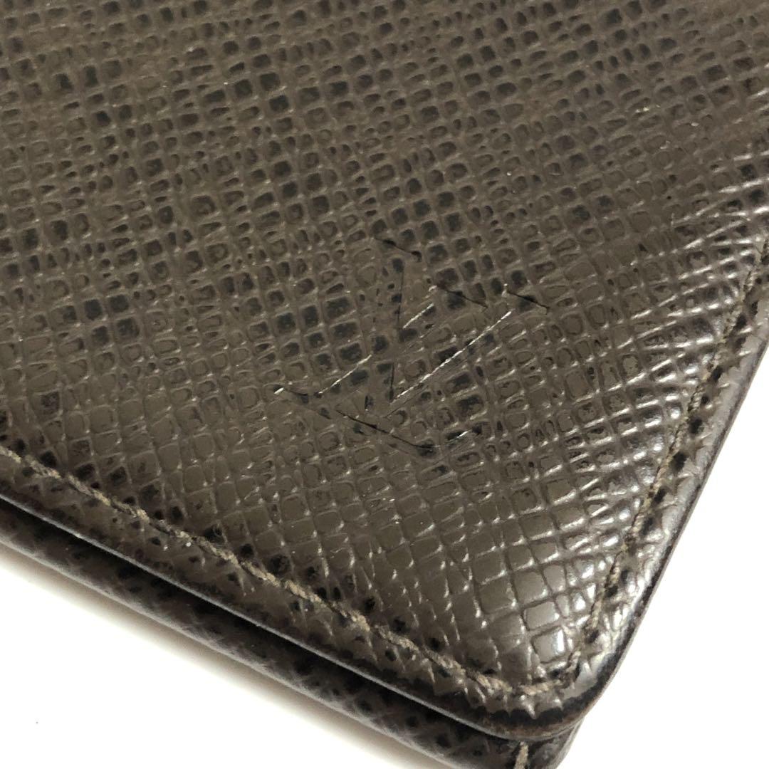 LOUIS VUITTON ヴィトン タイガ ダークブラウン レザー 名刺入れ
