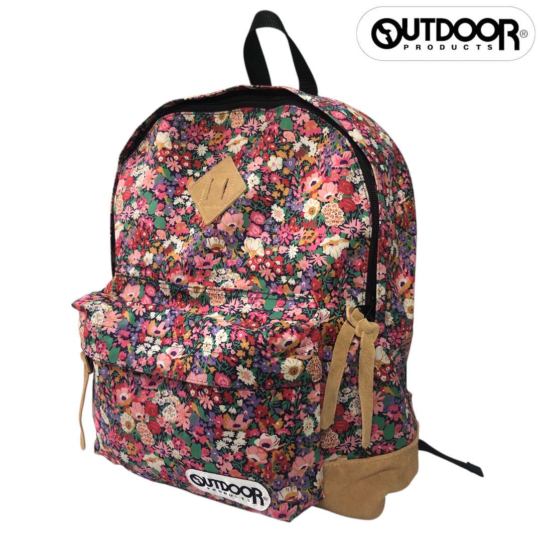 OUTDOOR PRODUCTS リバティ 花柄 バックパック A4収納可能