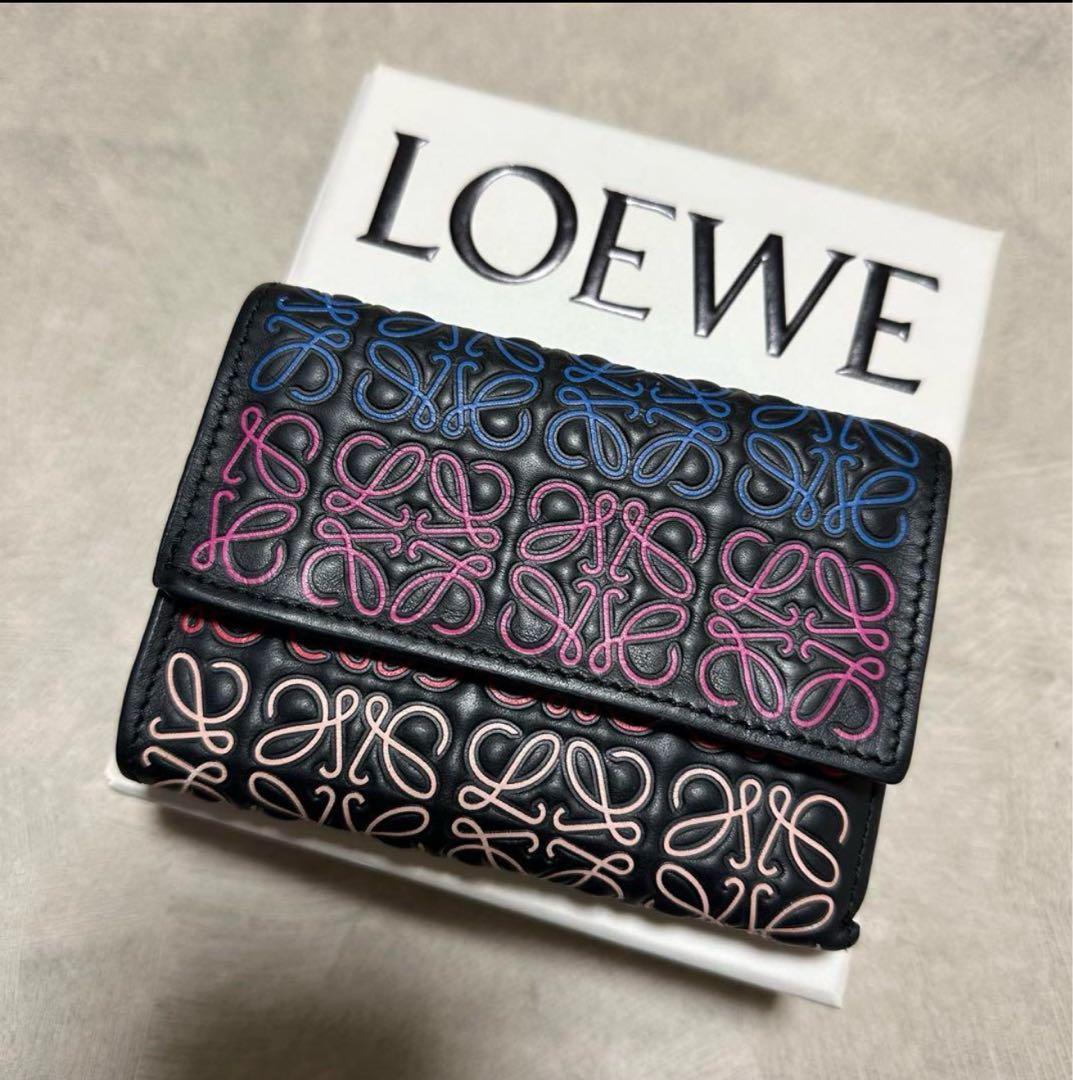 ✨極美品✨ ロエベ バーティカルウォレット リピート マルチカラー