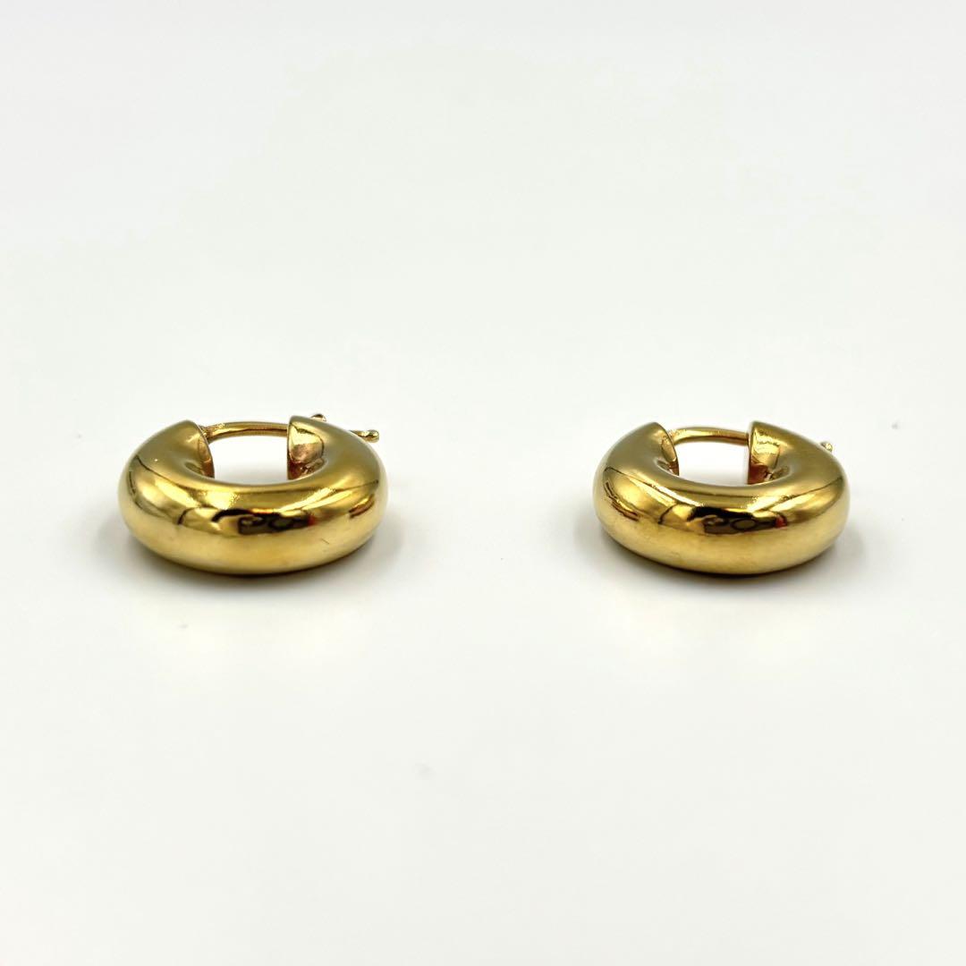 【良品】JIL SANDER フープピアス 925 シャンパンゴールド 良品】JIL SANDER フープピアス 925 シャンパンゴールド