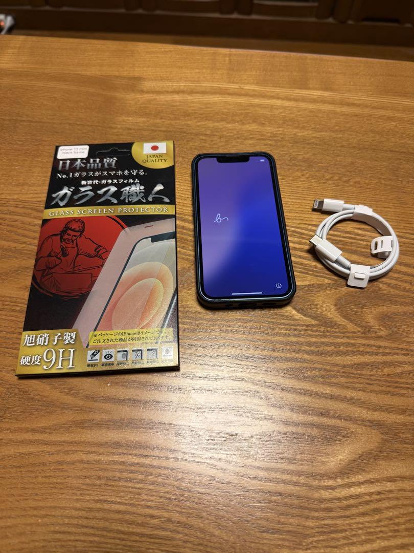 希少 超美品 iPhone 13 mini 256GB 純正レザーカバー付き