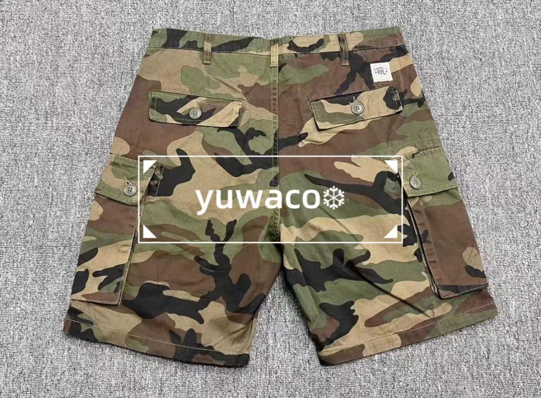 未使用RRL DOUBLE RL 迷彩ハーフパンツ W32ウッドランドカモ