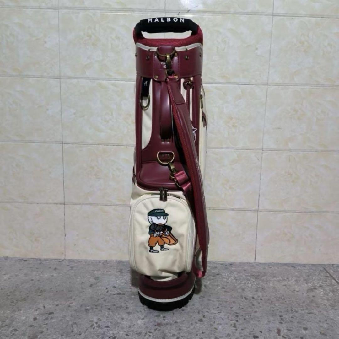 数々の賞を受賞 Malbon Golf マルボンゴルフ キャディバッグ スタンド型 赤 ゴルフバッグ・キャディバッグ