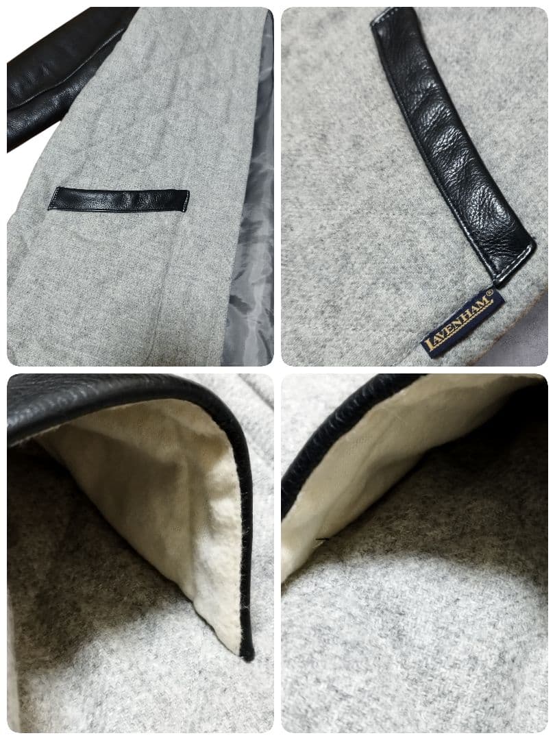 【希少】ラベンハム アームレザー キルティングコート 36 英国製 【希少】ラベンハム アームレザー キルティングコート 36 英国製