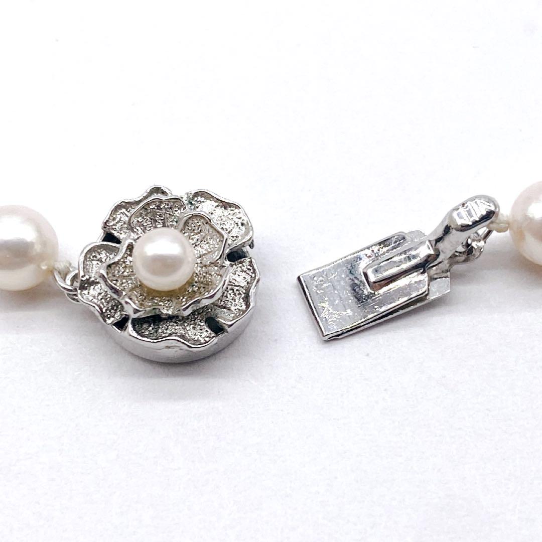 未使用級✨花珠級　アコヤ真珠　ネックレス6.4-6.9mm 43.5cm