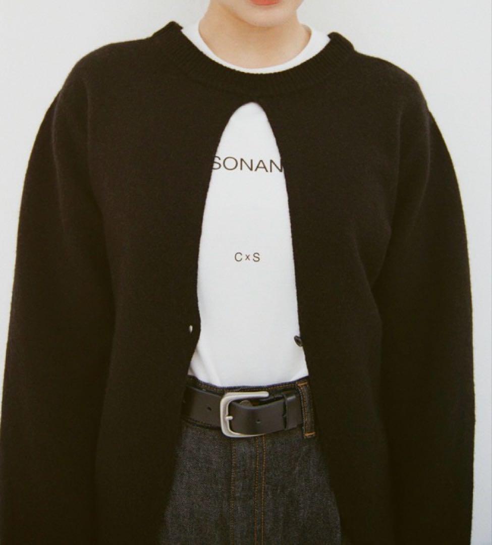いいね不要CLANE W FACE CENTER SLIT KNIT 広瀬すず トップス