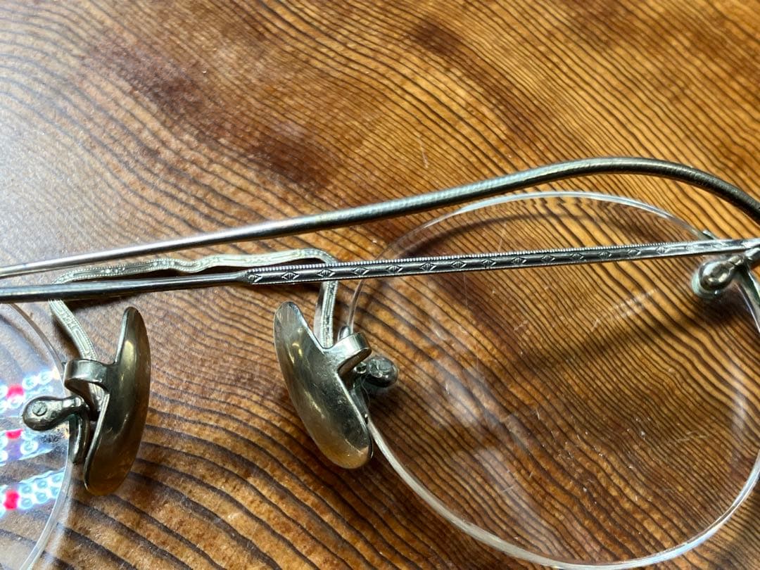 【E413】アメリカンオプティカル 旧ロゴ 白金張り リムレスヴィンテージ眼鏡 【E413】アメリカンオプティカル 旧ロゴ 白金張り リムレスヴィンテージ眼鏡