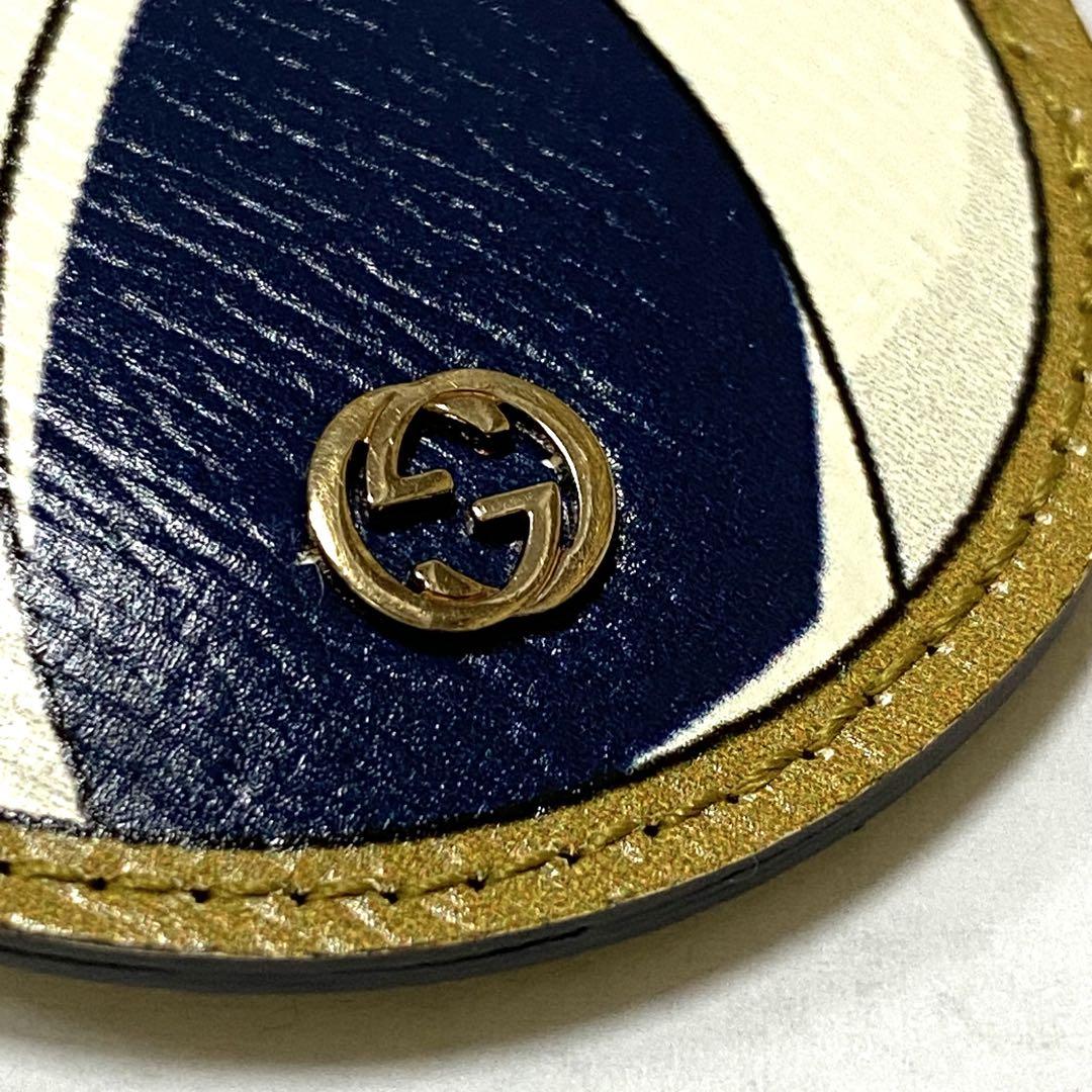 GUCCI ビーチボールモチーフ レザー キーホルダー チャーム