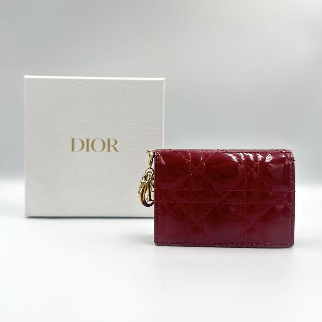 【値下げ】ディオール カードホルダー 名刺入れ 二つ折り財布 Lady Dior