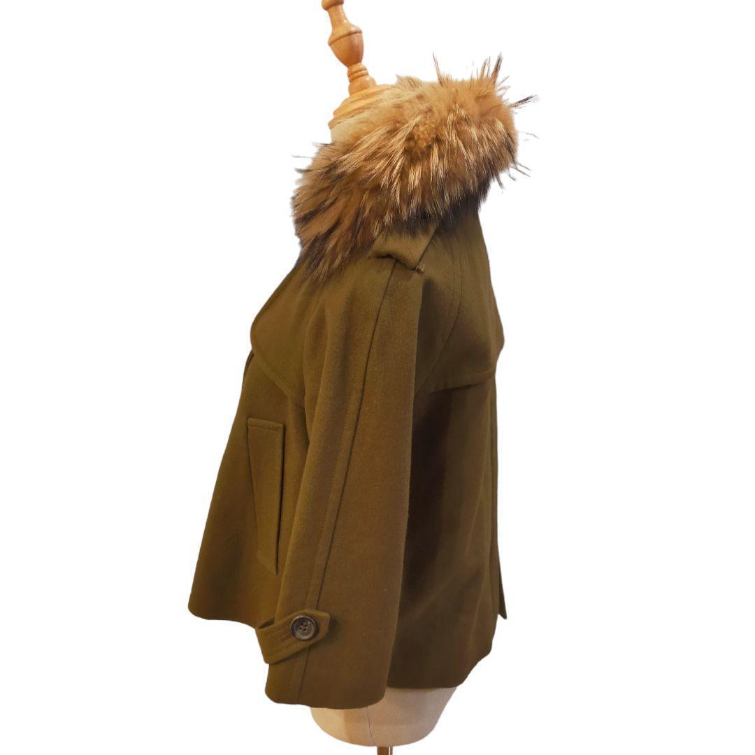 入荷nowオンラインストア ショートコート 美品】マカフィー リアルファー カシミヤ カーキ ジャケット・アウター