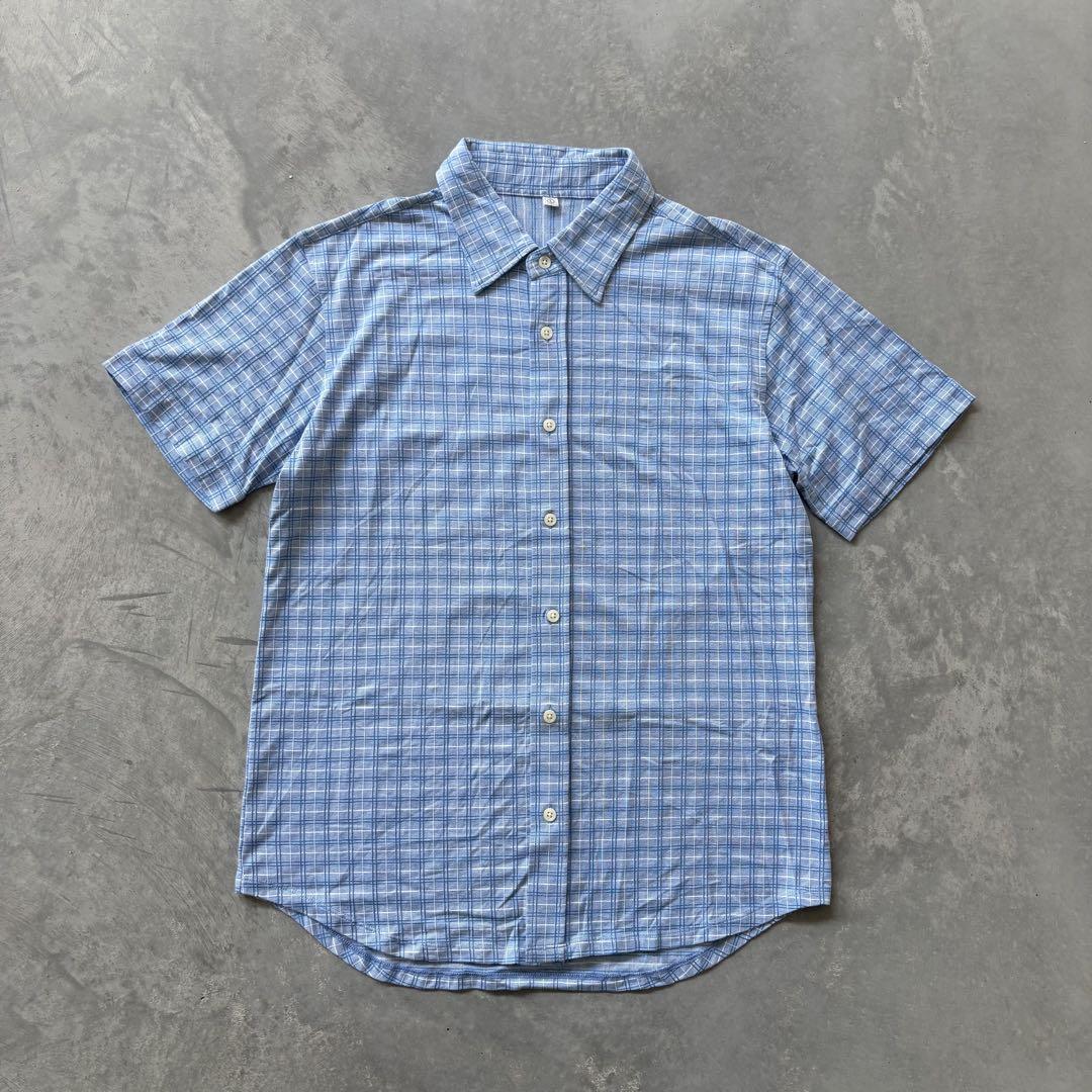 古着 00s ダニエル・クレミュ 半袖 リネン チェック シャツ ボックス 短丈 00s OLD UNIQLO 短丈 チェックシャツ cityboy box - メルカリ