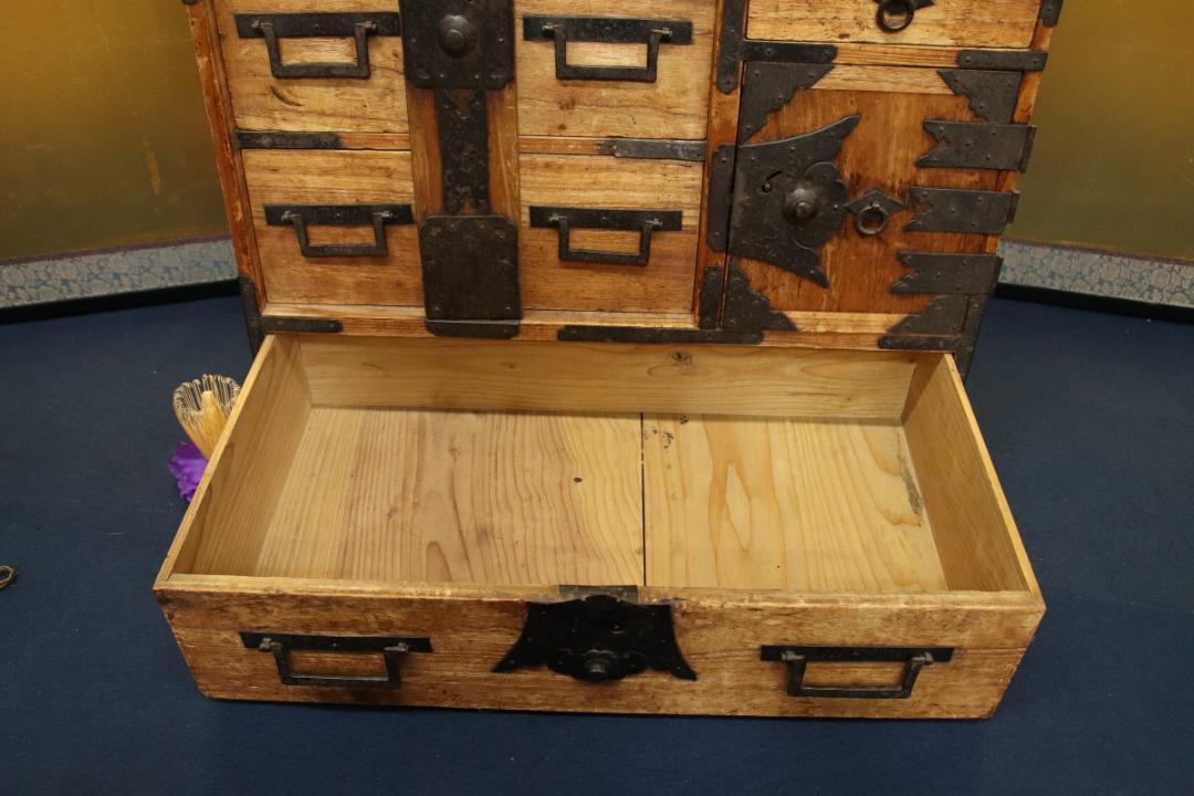 時代箪笥 小箪笥 整理箪笥 鍵付き 鉄金具 船箪笥 水屋箪笥