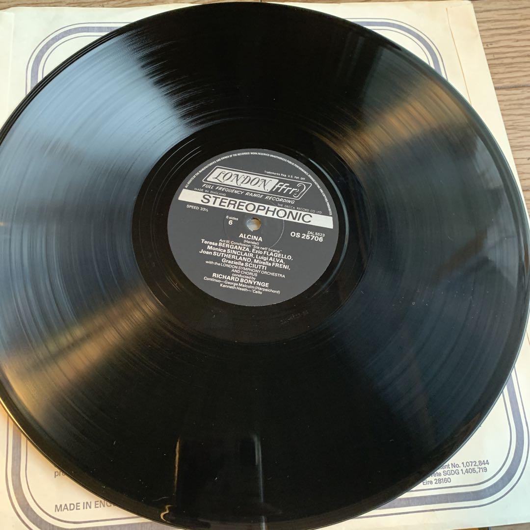 ヘンデル:アルチーナ/サザーランド/ボニング指揮LP3枚1962年US盤