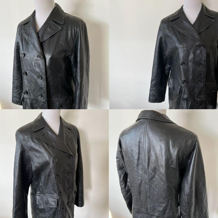 人気お買い得 COMME CA DU MODE レザーハーフコート 秋冬 羊革 黒 M WSx8n-m93770036533 爆買い最新作